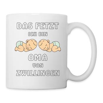 DAS FETZT ICH BIN OMA VON ZWILLINGEN - Tasse - Weiß - Rechts