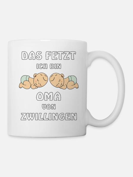 DAS FETZT ICH BIN OMA VON ZWILLINGEN - Tasse - Weiß