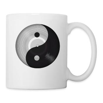 Yin Yang Musik Schallplatte - Tasse - Weiß - Rechts