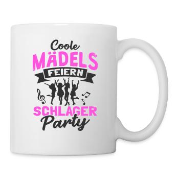 Coole Mädels Feiern Schlager Party - Tasse - Weiß - Rechts