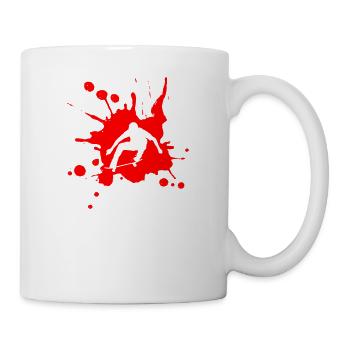 silhouette de patineur - Mug blanc - blanc - Droite