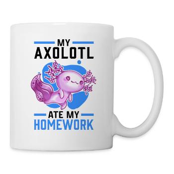 Axolotl homework eaten aquarium amphibian - Mug - white - Right