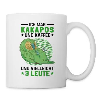 Kakapo und Kaffee Neuseeland flugunfähiger Kakapo - Tasse - Weiß - Rechts