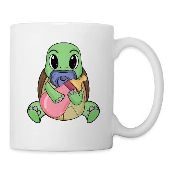 Baby Schildkröte - Tasse - Weiß - Rechts