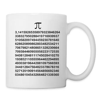 Pi Mathematik Nerd Mathe Mathematiker Geschenk - Tasse - Weiß - Rechts