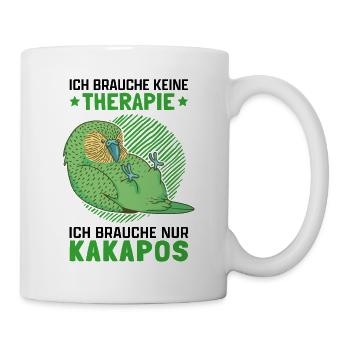 Kakapo Therapie Neuseeland flugunfähiger Kakapo - Tasse - Weiß - Rechts