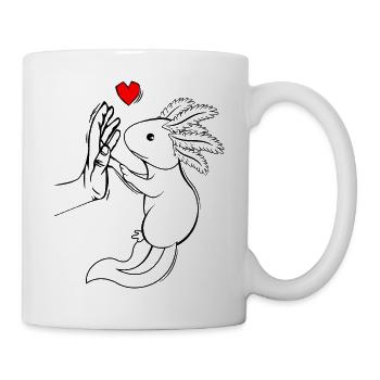Axolotl - Tasse - Weiß - Rechts