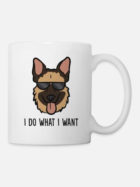 Berger allemand Je fais ce que je veux allemand - Mug blanc - blanc
