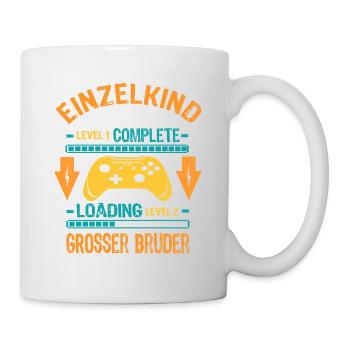 Großer Bruder Nachwuchs Loading Geschenk - Tasse - Weiß - Rechts