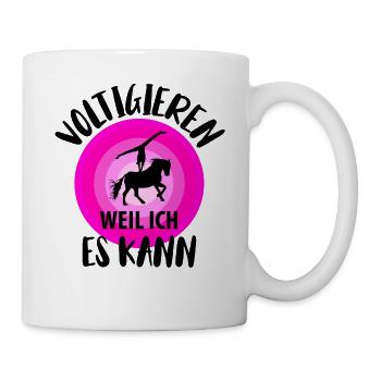 Pferde Pferd Voltigierer Voltigieren Volti Vintage - Tasse - Weiß - Rechts