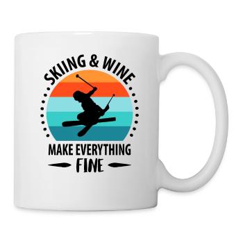Ski ski Skieurs Vacances au ski - Mug blanc - blanc - Droite