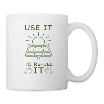 Energies renouvelables Photovoltaïque ou éolien - Mug blanc - blanc - Droite
