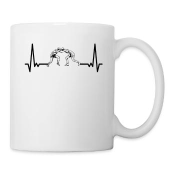 ECG Wrestling Heartbeat Lutteur Heartline Wrestling - Mug blanc - blanc - Droite