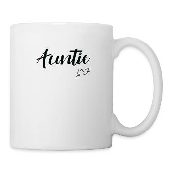 Auntie Cat Tante mit Katze Katzenliebhaber - Tasse - Weiß - Rechts