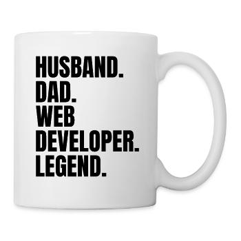 Husband Dad Web Developer Legend Retro - Tasse - Weiß - Rechts