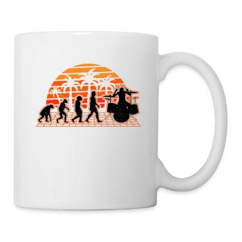 Schlagzeug Evolution Sunset Drummer Schlagzeuger - Tasse - Weiß - Rechts