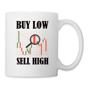 Finance - Crypto-monnaie - Acheter bas, vendre haut - Mug blanc - blanc - Droite