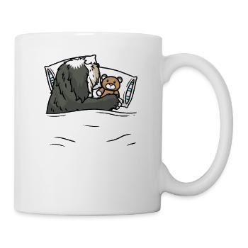 Bearded Collie Dog Chemise de sommeil officielle - Mug blanc - blanc - Droite
