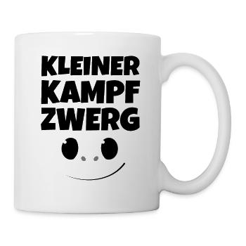 Kleiner Kampfzwerg Lustiger Monster Gesicht Gnom - Tasse - Weiß - Rechts