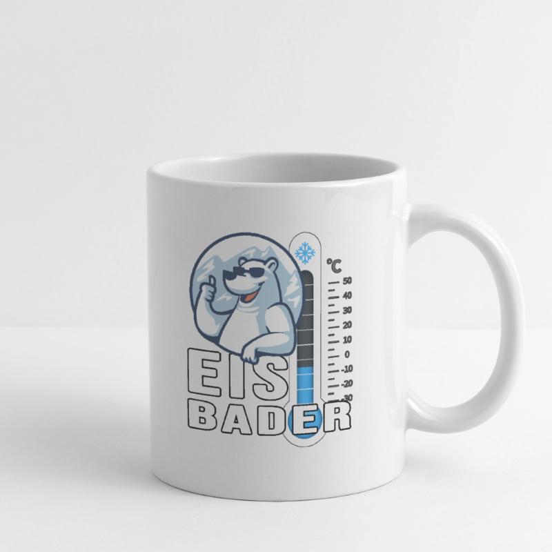 winterbader eisbär ice cool eisbader cold temp Mug blanc
