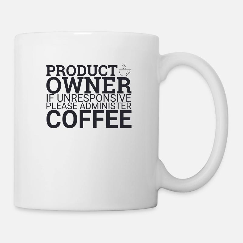 "Product Owner Coffee | "Scrum Master"" - Tasse - Weiß