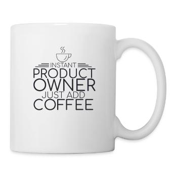 "Product Owner Coffee | "Scrum Master"" - Tasse - Weiß - Rechts