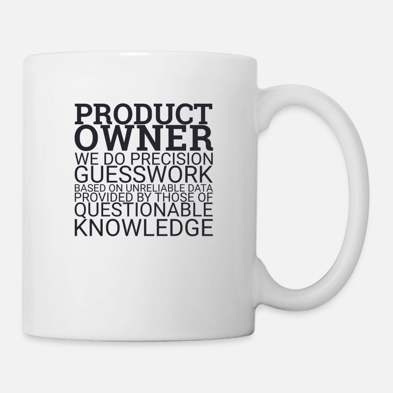 "Product Owner Guesswork | "Scrum Master"" - Tasse - Weiß