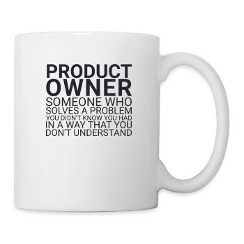 "Product Owner Problem | "Scrum Master"" - Tasse - Weiß - Rechts