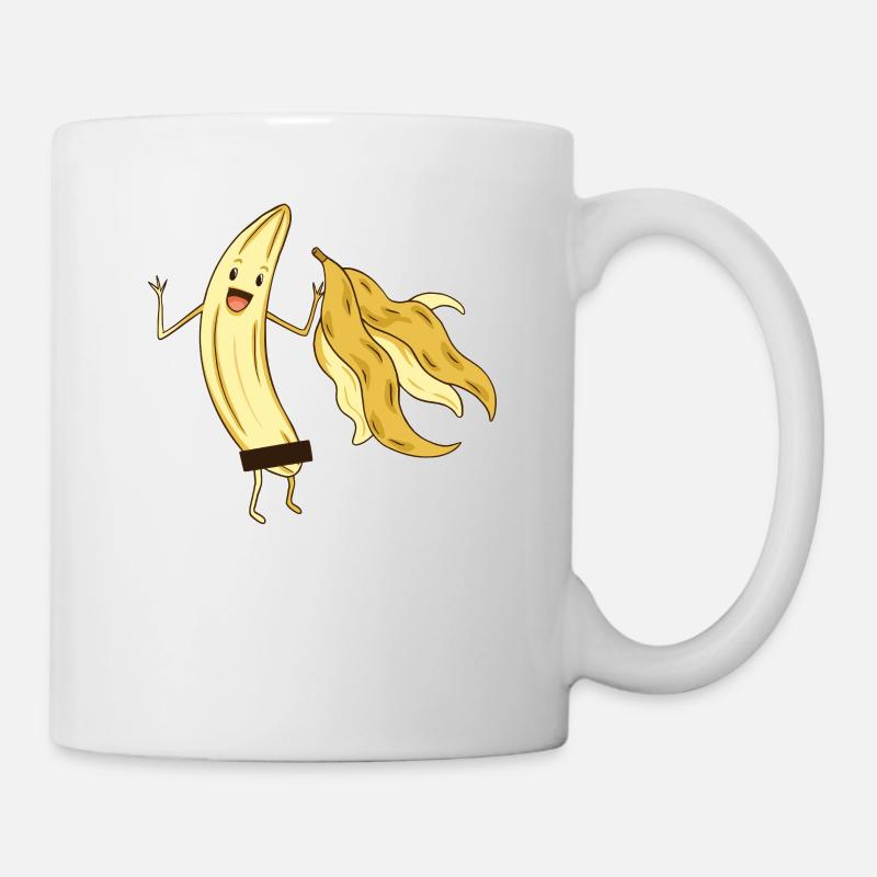 Peau de banane drôle - Mug blanc - blanc
