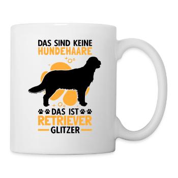 Das ist Flat Coated Retriever Glitzer - Tasse - Weiß - Rechts