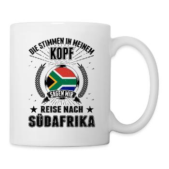 Südafrika Urlaub Stimmen Afrika Reise - Tasse - Weiß - Rechts