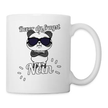 Panda Bevor du fragst Nein Humor Spruch Nö Lustig - Tasse - Weiß - Rechts