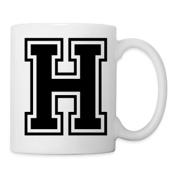 Letter H Team Football Baseball Basketball University - Mug - white - Right