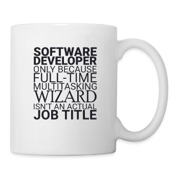 "Software Developer Wizard | Programmierer" - Tasse - Weiß - Rechts