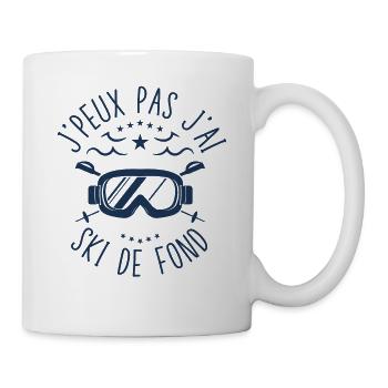 J'Peux Pas J'ai Ski De Fond Biathlon Cadeau Skieur - Mug blanc - blanc - Droite