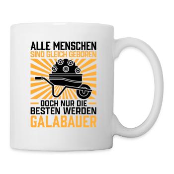 Galabauer Papa Landschaftsgärtner Galabau - Tasse - Weiß - Rechts