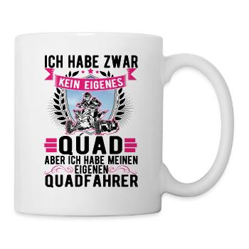 Quad Quadfahrer Quad Bike ATV 4x4 - Tasse - Weiß - Rechts