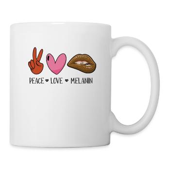 Peace Love Melanin Black Women Pride - Mug - white - Right