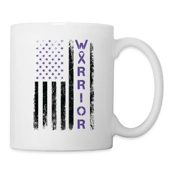 Amerikanische Flagge Krieger - Crohns-Krankheit - Tasse - Weiß - Rechts