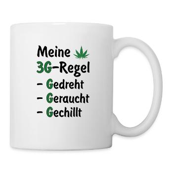 Meine 3G-Regel gedreht, geraucht, gechillt - Tasse - Weiß - Rechts
