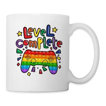 Geburtstag Junge Level Complete pop it gamer - Tasse - Weiß - Rechts