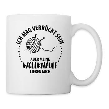 Wolle Stricken Wollknäuel - Tasse - Weiß - Rechts