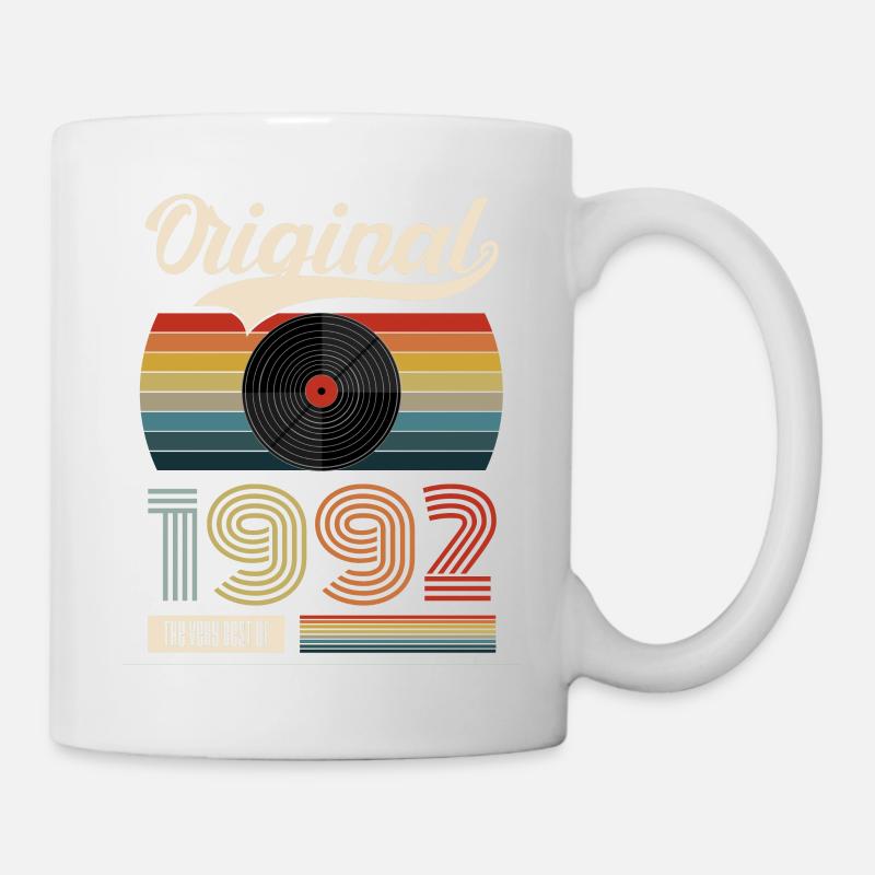 1992 Vintage 30. Geburtstag Retro Geschenk - Tasse - Weiß