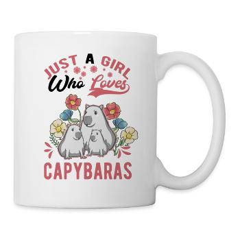 Just a girl who loves capybaras capybara - Mug - white - Right