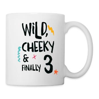 Wild, Cheeky & Enfin 3 - 3 ans anniversaire - Mug blanc - blanc - Droite