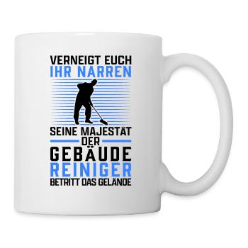 Gebäudereiniger verneigt euch Fensterputzer - Tasse - Weiß - Rechts