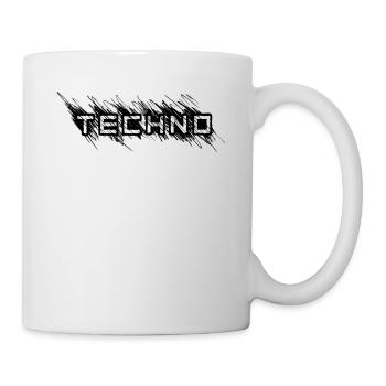 Techno - Tasse - Weiß - Rechts