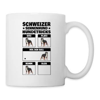 Großer Schweizer Sennenhund Hundetricks - Tasse - Weiß - Rechts