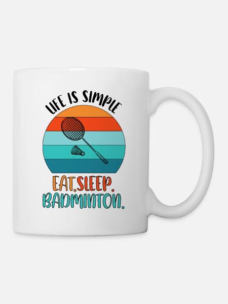 Badminton Federball Badmintonspieler - Tasse - Weiß