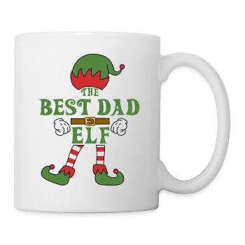 The Best Dad Elf Christmas Family Outfit - Mug - white - Right